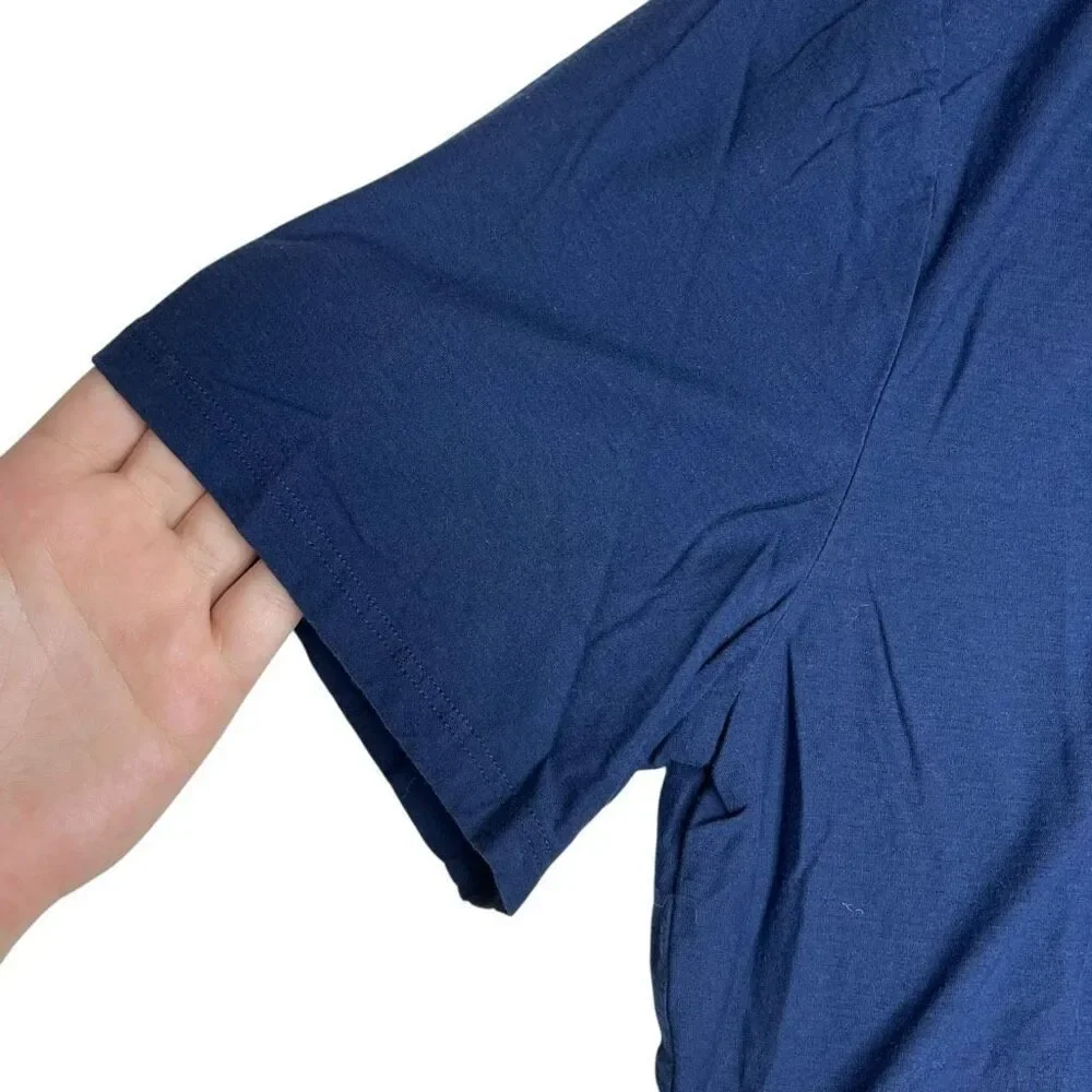 Lahgo Men’s XXL Navy Blue Pocket T-Shirt Supima Cotton Blend
